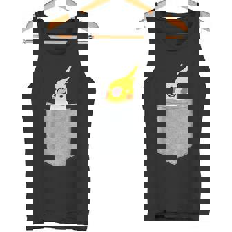 ポケットから覗くオカメインコのデザイン タンクトップ - Kawaiitshirt