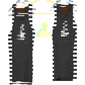 ポケットに入った亀 かわいいポケット ウミガメ タンクトップ - Kawaiitshirt