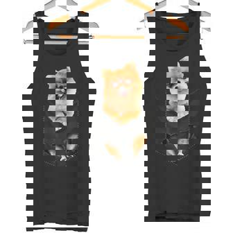 ポム犬愛好家のためのポケットに入った面白いポメラニアン。 タンクトップ - Kawaiitshirt