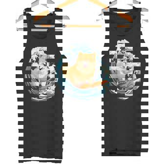 ポメラニアン 面白いtシャツ 犬 イヌ サーフィン 夏 かわいい メンズ 子供 おもしろ 服 グッズ ネタ タンクトップ - Kawaiitshirt