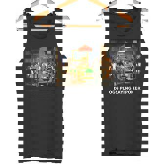 ポーカーをする犬 クラシックアートワーク アートワーク 犬 子犬 タンクトップ - Kawaiitshirt