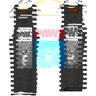 ポーズ（猫の足） かわいいパロディトップ タンクトップ - Kawaiitshirt