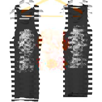 マルチプー犬 グラフィック ペット イラスト マルチプー タンクトップ - Kawaiitshirt