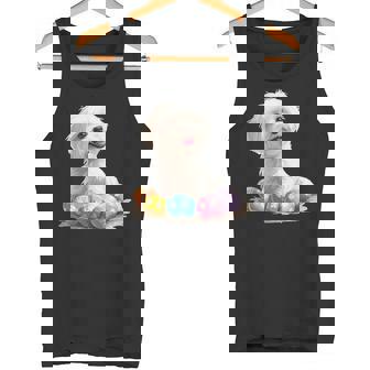 マルチーズ 犬 犬種 ハッピーイースター メンズ レディース キッズ タンクトップ - Kawaiitshirt