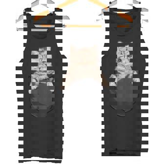 マンチカンポケットの中の猫猫好き タンクトップ - Kawaiitshirt