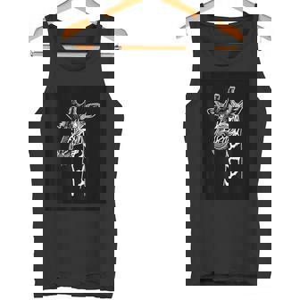 ミニマリストなブラック&ホワイトのキリンデザイン。 タンクトップ - Kawaiitshirt