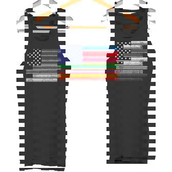 メキシコ アメリカ 国旗 アメリカ セラペ シンコ デ マヨ パーティー タンクトップ - Kawaiitshirt