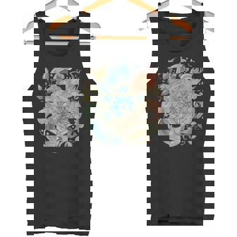 メタトロンキューブと自然の要素 火、土、水、風 タンクトップ - Kawaiitshirt