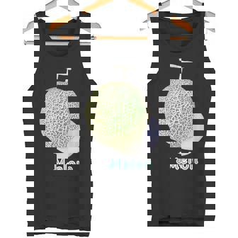 メロン Melon 『フルーツ ポップ』果物 リアル シンプル かわいい イラスト タンクトップ - Kawaiitshirt