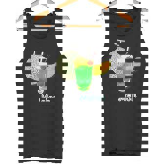 メロン 3 Melon メロンソーダ クリームソーダ カット 『デリシャス フルーツ』果物 リアル 面白い イラスト タンクトップ - Kawaiitshirt