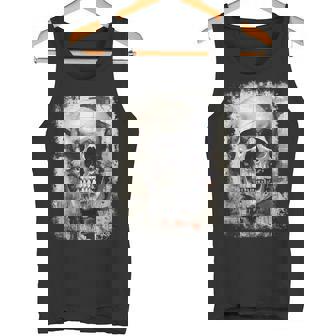 モダンなヒップホップ、レトロ、ヴィンテージ、エッジの効いた Y2k Hip Hop アーバン ストリートウェア、スカル タンクトップ - Kawaiitshirt