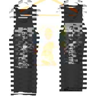 モナリサダヴィンチ プリントシャツ 柴犬とモナリサ タンクトップ - Kawaiitshirt