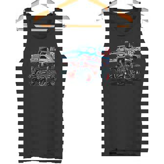 モンスタートラック 幼児用 キッズ アメリカ国旗 モンスタートラック タンクトップ - Kawaiitshirt