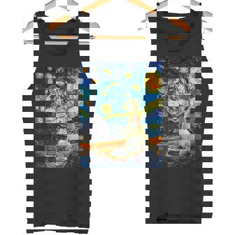 ユニコーン恋人のためのユニコーン恋人のスターリーナイトヴァンゴッホ タンクトップ - Kawaiitshirt