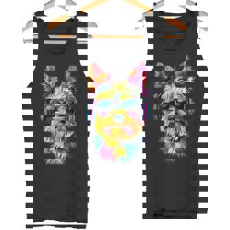 ヨークシャーテリア サングラス 愛犬家 スウィートヨーキー タンクトップ - Kawaiitshirt
