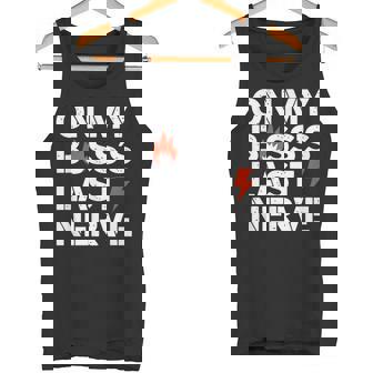 ライトニングボルトでボスの最後の神経質について タンクトップ - Kawaiitshirt