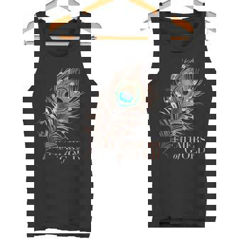 ラグジュアリーボタニカルフラワー ローズゴールド 孔雀 ゴールドの羽 タンクトップ - Kawaiitshirt