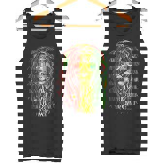 ラスタライオン クール ドレッドロック ラスタファリ ラスタ愛好家用 タンクトップ - Kawaiitshirt