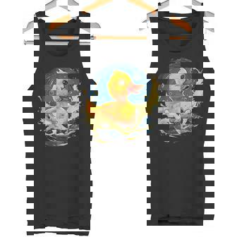 ラバーアヒル 水泳 お絵かき 水彩 ゴム ア タンクトップ - Kawaiitshirt
