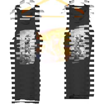 ラブラドールオンザビーチ、ラボ、犬、ラブラドール子犬 タンクトップ - Kawaiitshirt