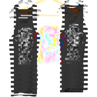 ラブラドールレトリバー カラフルカラー ポップアート グラフィック 犬 ラブラドール タンクトップ - Kawaiitshirt