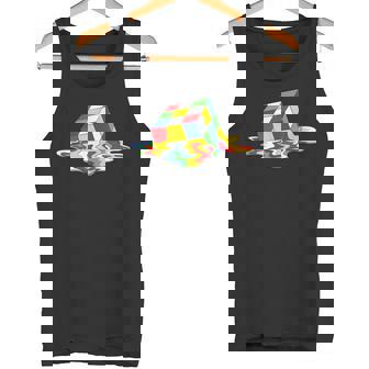 ルービックキューブパズル 溶けるクールなグラフィックデザイン タンクトップ - Kawaiitshirt