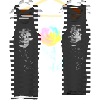 レインボー ローズ Lgbtq 花 タンクトップ - Kawaiitshirt