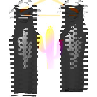 レインボーサボテン 砂漠の夕日と太陽の雰囲気 タンクトップ - Kawaiitshirt