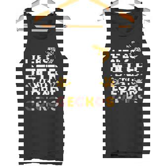 レオパード・ゲッコー愛好家 レオパード・ゲッコーと一緒なら人生はもっと楽しくなる タンクトップ - Kawaiitshirt