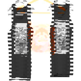 レッサーパンダ好きラーメン カワイイ猫 レッサーパンダラーメン タンクトップ - Kawaiitshirt