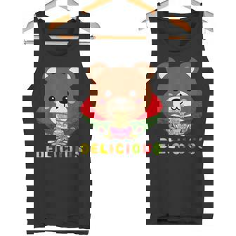 レッサーパンダ食べるラーメン5 タンクトップ - Kawaiitshirt