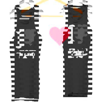 レッドハート I Love Tau タンクトップ - Kawaiitshirt