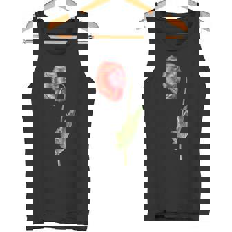 レッドポピーフラワー ボタニカルポピー レッドポピー タンクトップ - Kawaiitshirt