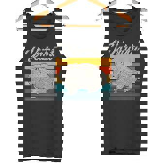 レトロ アウトバック オージー 動物園 キーパー オーストラリア ウォンバット タンクトップ - Kawaiitshirt