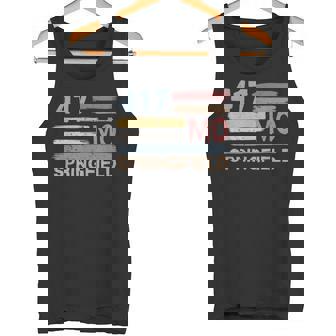 レトロ スプリングフィールド エリアコード 417 ミズーリ州 タンクトップ - Kawaiitshirt