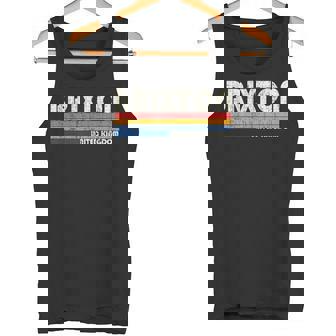 レトロ ヴィンテージ 70年代 80年代スタイル ブリクストン、イギリス タンクトップ - Kawaiitshirt