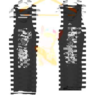 レトロ ヴィンテージ かわいい フレンチブルドッグ パリ お土産 ギフト タンクトップ - Kawaiitshirt
