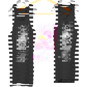 レトロなサイバーパンクヴェイパーウェーブ の 美学を取り入れた日本のサイバーパンクアニメ タンクトップ - Kawaiitshirt