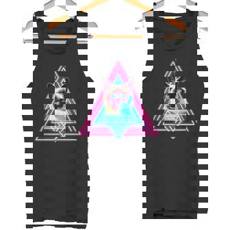 レトロな三角形のピラミッド猫のシャム猫 タンクトップ - Kawaiitshirt