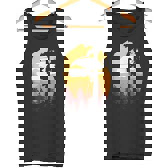 レトロサンセットツリークライマーアーボリスト。 タンクトップ - Kawaiitshirt