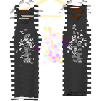 レトロフラワーパワーギター-ラブアンドピース2-ファンファン タンクトップ - Kawaiitshirt