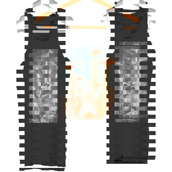 レトロ日本アニメ怪獣モンスターナマケモノセルフィー東京ufo タンクトップ - Kawaiitshirt