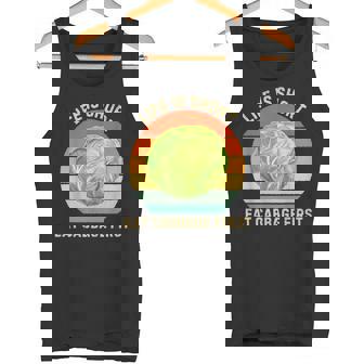 レトロ生活は短い。キャベツはじめてのキャベツ料理好き タンクトップ - Kawaiitshirt