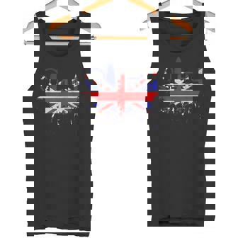 ロンドン スカイライン イギリス 愛 ユニオンジャック イギリス国旗 タンクトップ - Kawaiitshirt