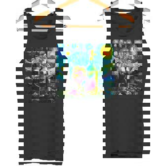 ワイン 酒 面白いtシャツ ゴッホ 星月夜 飲み おもしろ 飲み会 のんべえ メンズ 居酒屋 ネタ タンクトップ - Kawaiitshirt