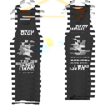 ワークアウト Because Murder Is Wrong 面白いオウム オカメインコ 鳥 タンクトップ - Kawaiitshirt