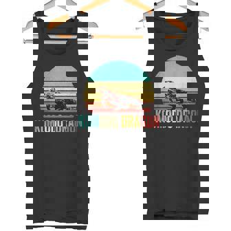 ヴィンテージコモドドラゴンシャツサンセット タンクトップ - Kawaiitshirt