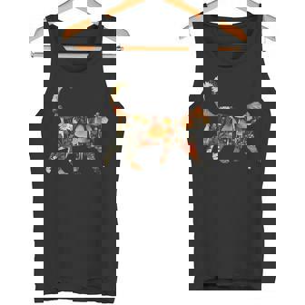 ヴィンテージ・シルエット きのこ草原 コタゴラス・キャット タンクトップ - Kawaiitshirt