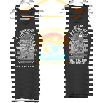 ヴィンテージ馬 I Love Handball More Than People タンクトップ - Kawaiitshirt