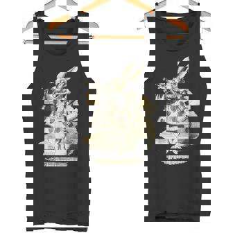 不思議の国のアリス 白ウサギ トランプデザイン タンクトップ - Kawaiitshirt